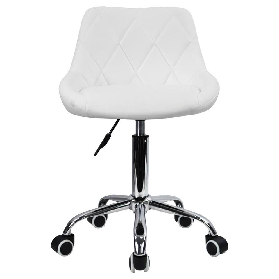 KKTONER Mid-Back Swivel Height Adjustable Computer Home Office Ergonomic Chair (White)
