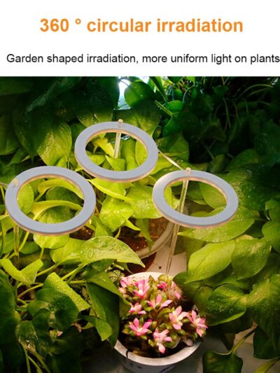 Angel Ring Plant Growth Light Sunlight Phytolamp USB Waterproof Nursery Lamp Indoor Plants Bonsai Flowers Seedlings Growth