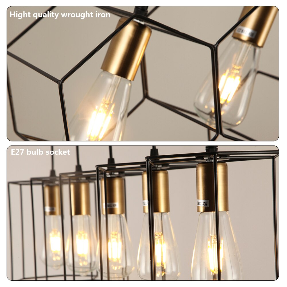 Iron Frame Pendant Light - Image 6