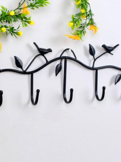 Birds Metal Wall Coat Rack and Hat Rack Multi-Function Mounted Hook Hangers For Livingroom Bedroom Decorative Hook Up