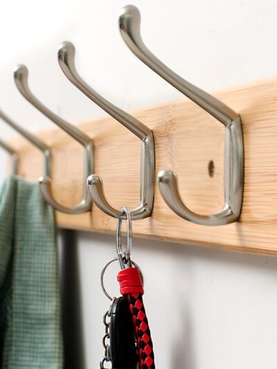 Coat Rack Bamboo Hallway Hat Hook Hanger Bedroom Door Wall-Mounting Hook Corner Room Kitchen Toilet Wall Bracket