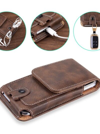 Universal Pouch Leather Phone Case For iPhone XS 11 Pro Max 6 7 8