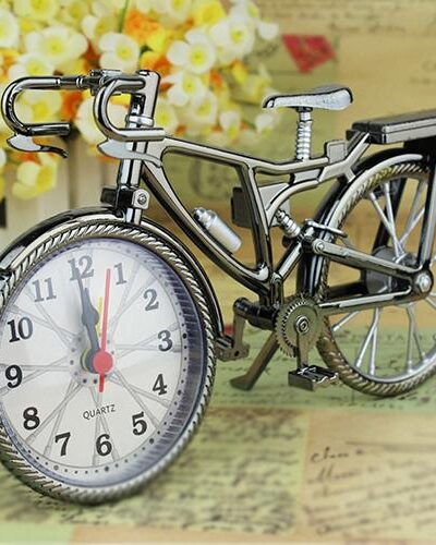 Home Decor Retro Bicycle Alarm Clock