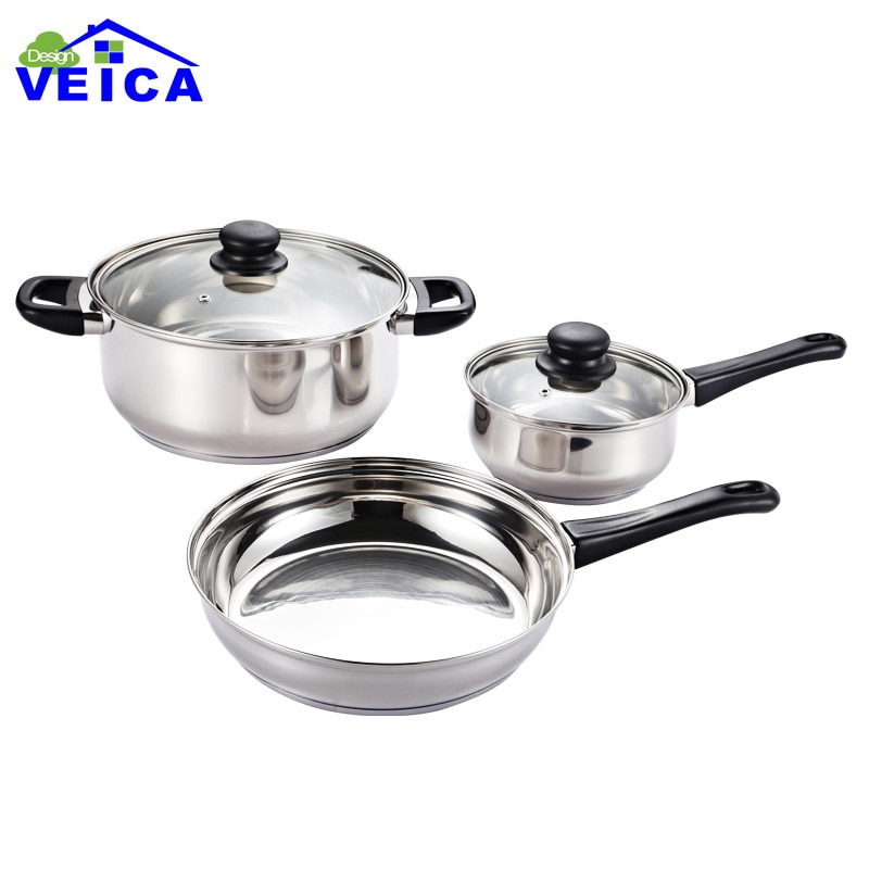 35 Pieces Stainless steel Cooking Pots With Double Side Frying Pan Hot Pot And Pans Cookware Set - Image 3