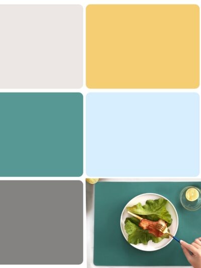 Silicone Waterproof Placemat Table Mat Heat Insulation Anti-skidding Washable Durable For Kitchen Dining