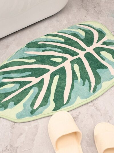 Floor Mat Leaf Shape Kitchen Carpet Entrance Doormat Bedroom Living Room Non-Slip Mats Bathroom