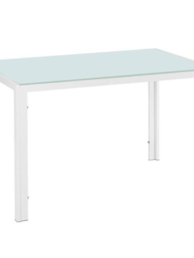 Tempered Glass & Iron Dinner Table