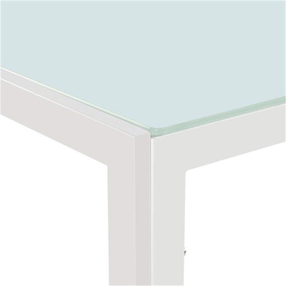 Tempered Glass & Iron Dinner Table - Image 5
