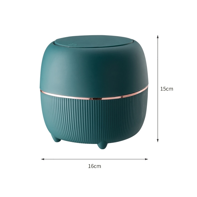 Small Waste Bin Desktop Garbage Basket Home Table Plastic Office Supplies - Image 2