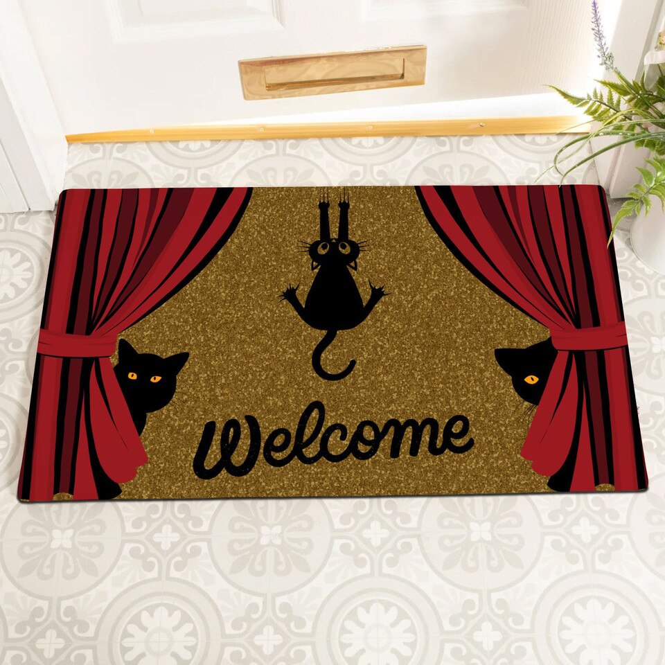 Cat Doormat Welcome Mats For Front Door Mat Non Slip Mats Indoor Decor Bathroom - Image 2