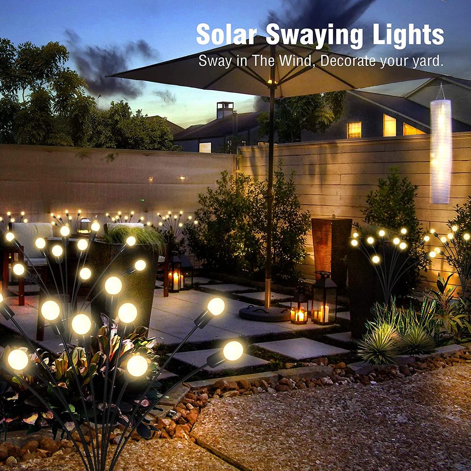 10LED Solar Firefly Lights Solar Garden - Image 6