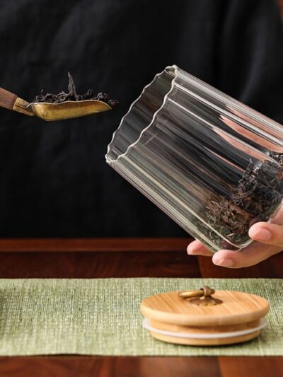 Kitchen Glass Canister Clear Glass Apothecary Jars With Lid