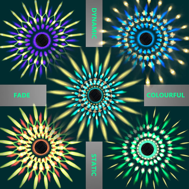 LED Solar Outdoor Lights Garden Lamp RGB Multi-Color Waterproof Solar Lights - Image 7