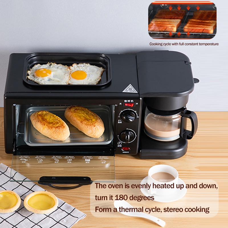 TABELL 3 in 1 Breakfast Machine Bread Maker Toaster Electric Mini Oven Hot Dog Machine Kitchen - Image 5