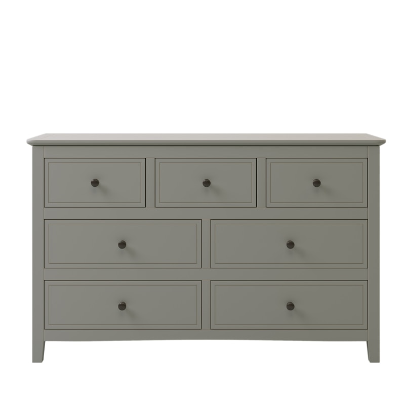 7 Drawers Solid Wood Dresser,Gray - Image 6