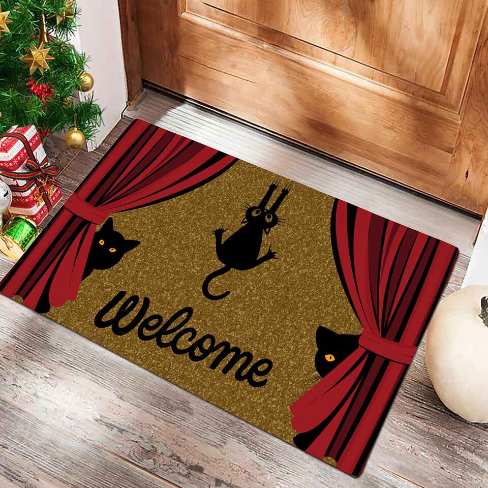 Cat Doormat Welcome Mats For Front Door Mat Non Slip Mats Indoor Decor Bathroom - Image 6