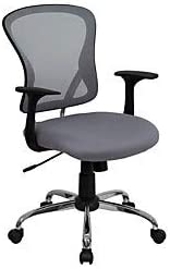 Flash Furniture Mid-Back Burgundy Mesh Swivel Task Office Chair with Chrome Base and Arms - Image 13