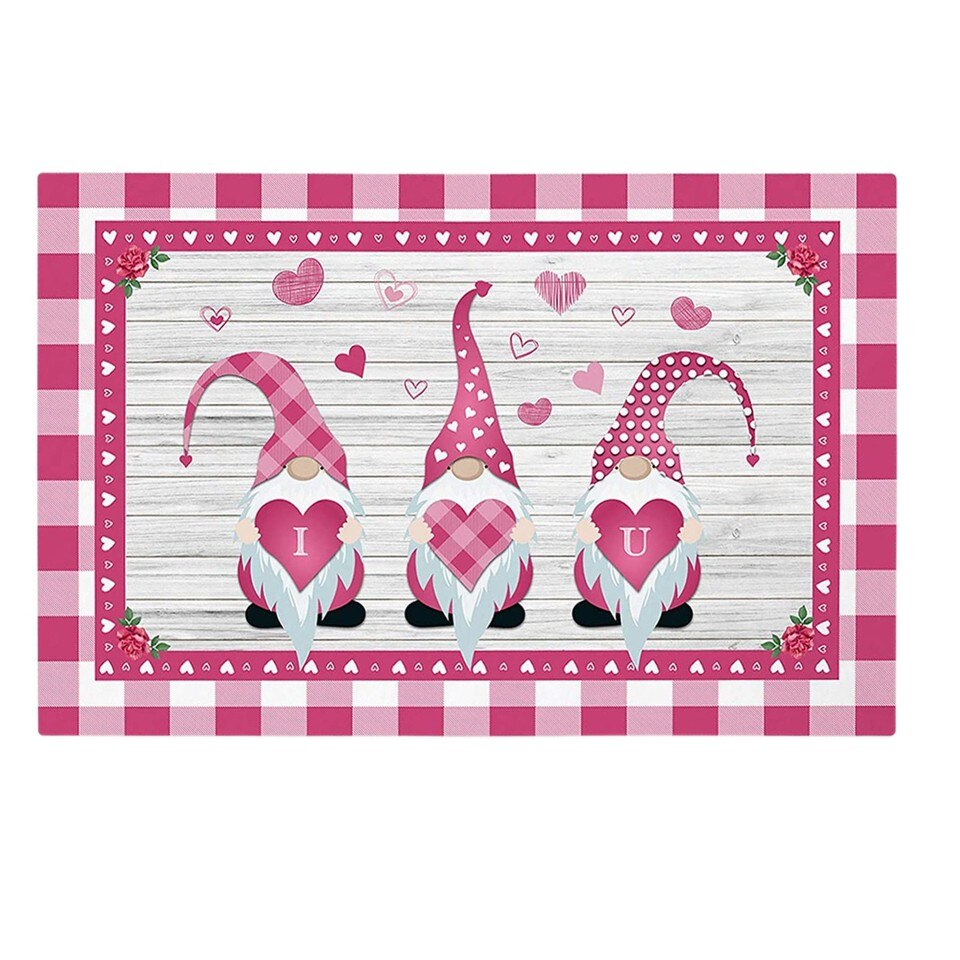 Valentine's Day Door Mat Heart Print Welcome - Image 12