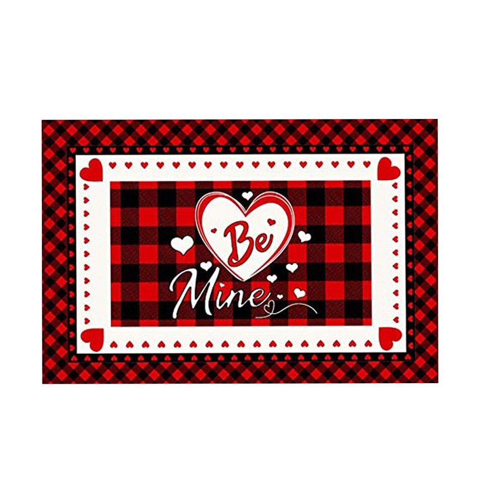 Valentine's Day Door Mat Heart Print Welcome - Image 23