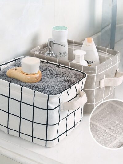 Desktop Storage Box Foldable Dormitory Bedroom Storage Desk Underwear Toy Cosmetic Book Organizer Jewelry Storage Basket