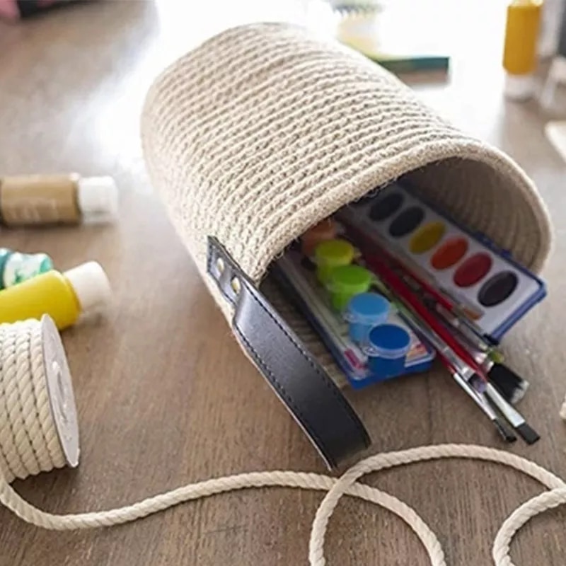 2pcs Natural Cotton Rope Hanging Jute Wicker Basket For Plants or whatever you fancy - Image 5