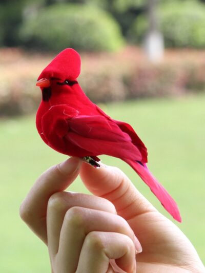 2pcs Simulation Feather Birds with Clips for Garden Lawn Tree