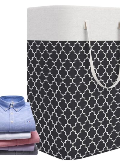 Laundry Hamper Collapsible Clothes Basket With Handle 75L Large Capacity