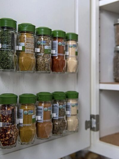 Kitchen Organizer Spice Clips Bottle Rack Wall Mount