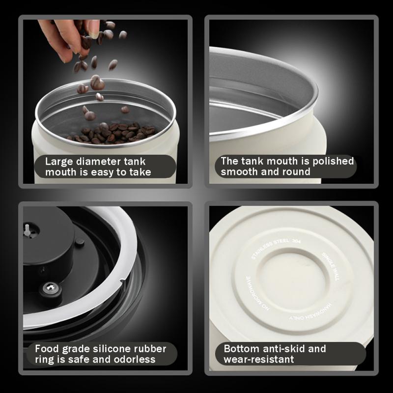 Stainless Steel Airtight Coffee Container Storage Canister Coffee Bean Jar - Image 4