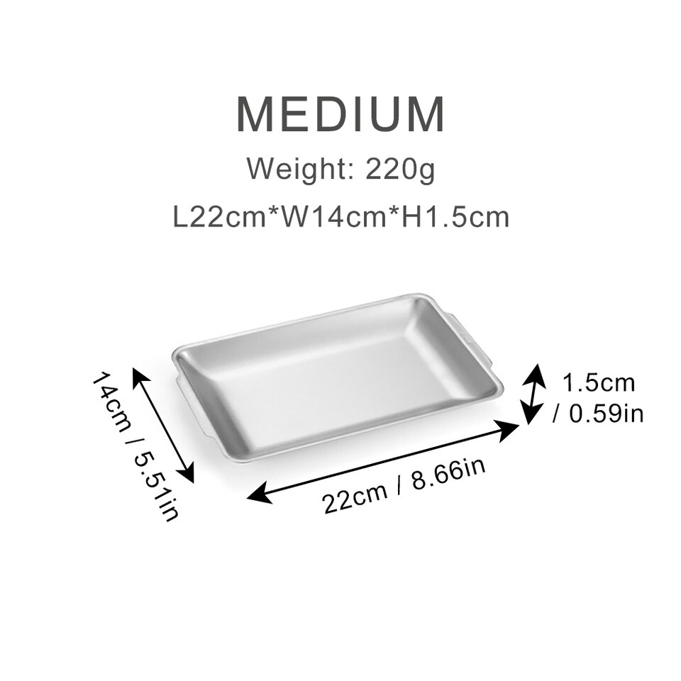 Metal Plates for Eating Cooking Tableware Stainless Steel - Image 8