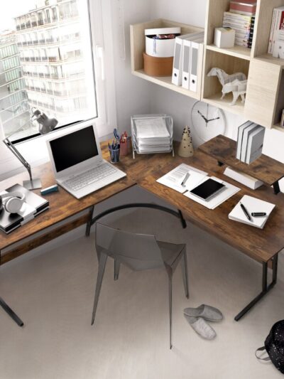 Home Office Writing Desk Modern L-Shape Computer Desk,