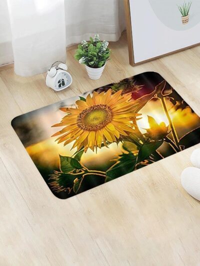 Free Shipping Home Bedroom Doormat Floor Soft Non-slip Sunflower