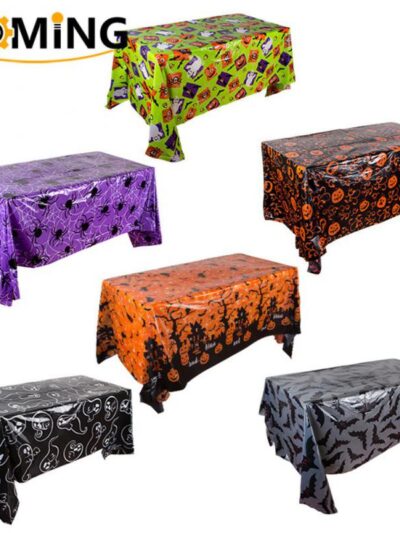 Halloween Disposable Tablecloths Pumpkin Ghost Bat Theme