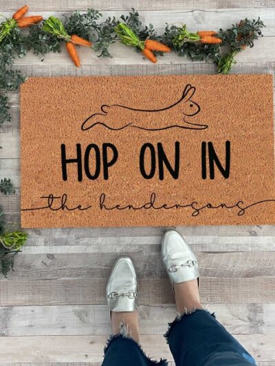 Funny Easter Bunny Funny English Door Mat Anti Slip Dirty Door Rug