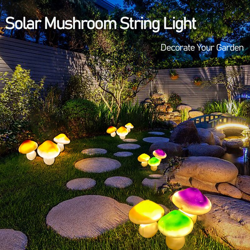 LED Solar Lights Waterproof Cute Mushroom - Image 8