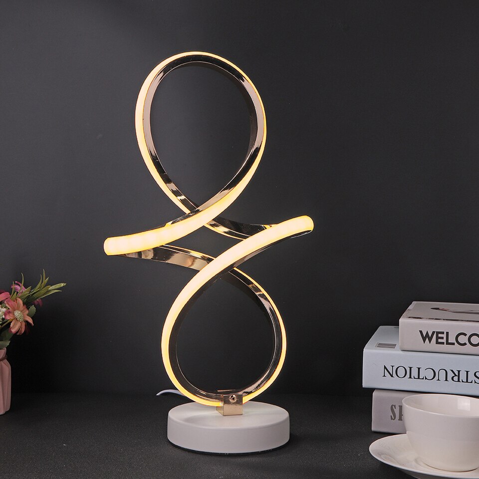 Modern Table Lamp Acrylic Metal Desk Lamps Bedroom Bedside Decoration - Image 9