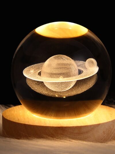 Unique Glowing Planetary GalaxyAstronaut Crystal Ball Night Lights USB Power Warm Bedside Light