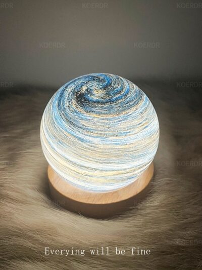 Unique Glowing Planetary Crystal Ball Galaxy Astronaut Night Lights USB Power Warm Bedside Ligh