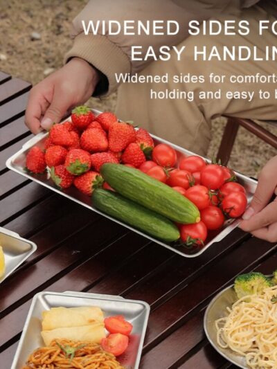 Metal Plates for Eating Cooking Tableware Stainless Steel