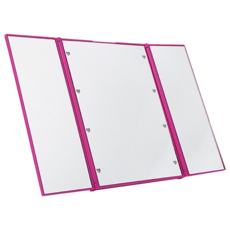 Triangular Stable Compact 3 Folding Makeup Mirrors - Image 2