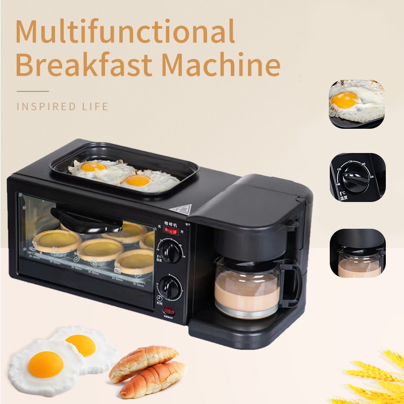 TABELL 3 in 1 Breakfast Machine Bread Maker Toaster Electric Mini Oven Hot Dog Machine Kitchen - Image 3