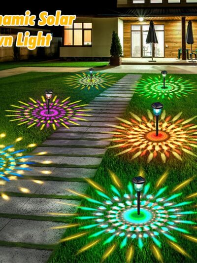LED Solar Outdoor Lights Garden Lamp RGB Multi-Color Waterproof Solar Lights