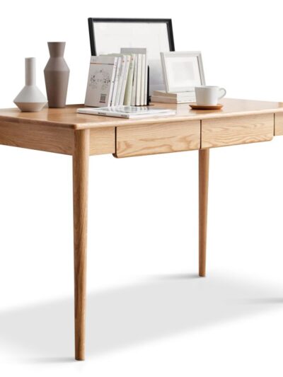 100% solid wood natural wood computer desk study dresser slim with drawers simple work at home grain wood