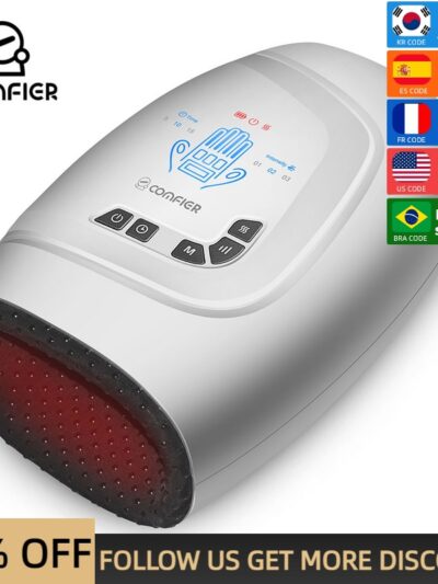 Comfier Electric Hand Massager with Heat Compression Palm Finger Massage Machine For Relax