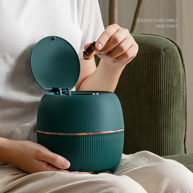 Small Waste Bin Desktop Garbage Basket Home Table Plastic Office Supplies