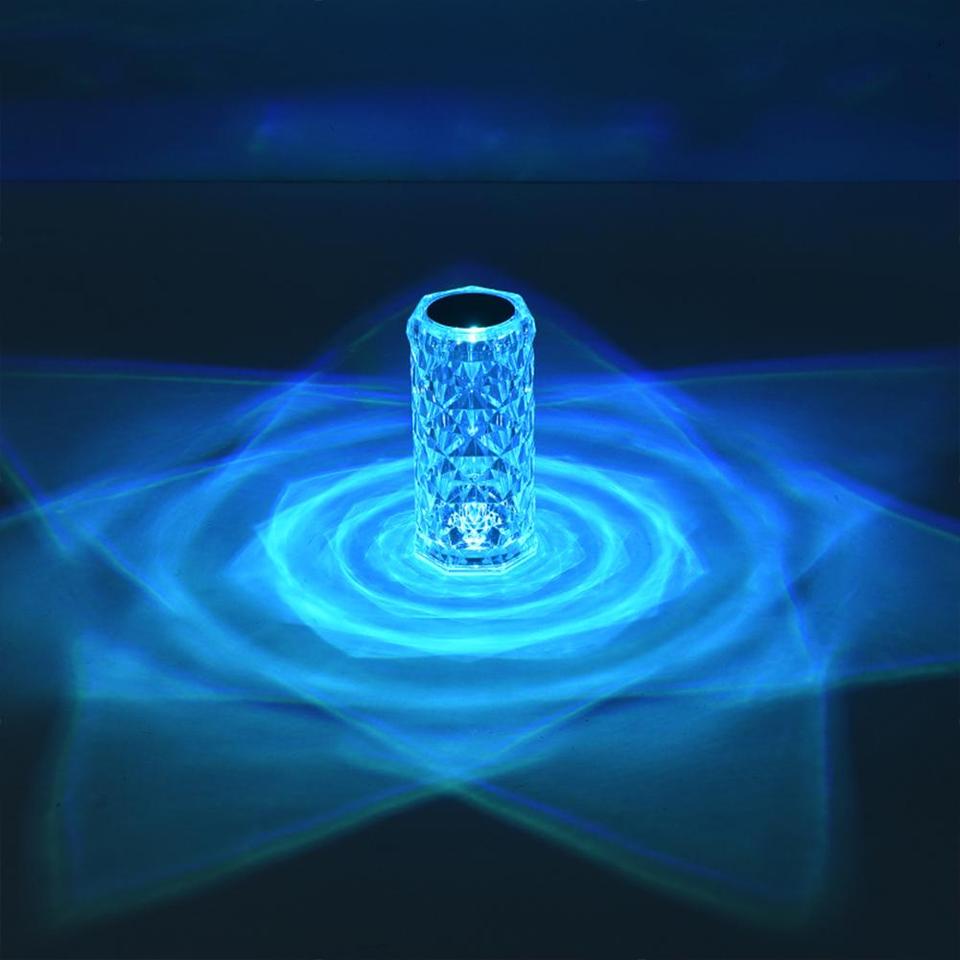 Dimmable LED Crystal Night Light Acrylic 3 Adjustable Brightness 3 Modes Crystal Diamond Table Lamp - Image 4