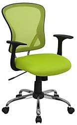 Flash Furniture Mid-Back Burgundy Mesh Swivel Task Office Chair with Chrome Base and Arms - Image 10