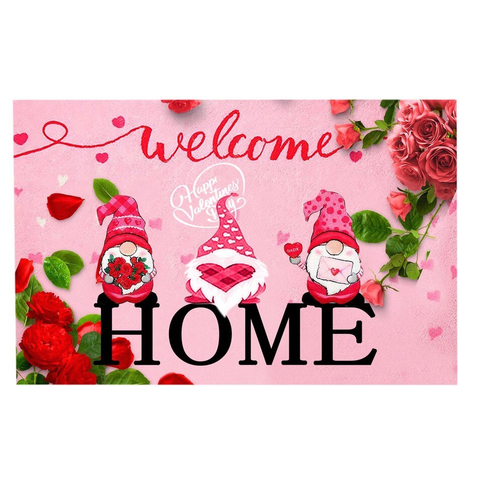 Valentine's Day Door Mat Heart Print Welcome - Image 8