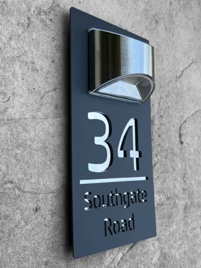 Customized Solar House Sign