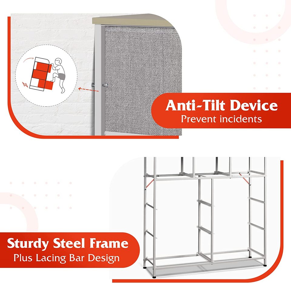 9 drawer dresser, fabric storage tower in bedroom, corridor, nursery and wardrobe - Image 8